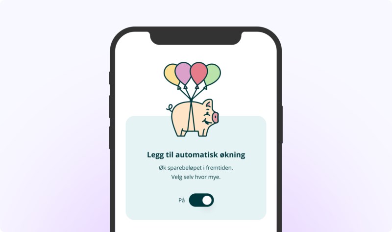 Husk å sette på automatisk økning av spareavtale